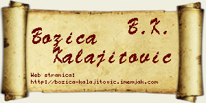 Božica Kalajitović vizit kartica
